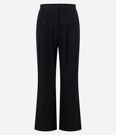 Pantalón Recto Sastre con Raya de Tiza 4