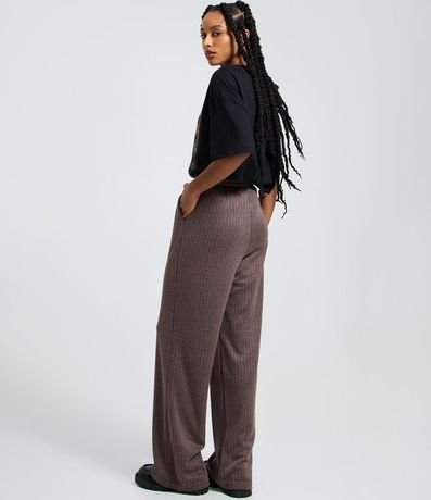 Pantalón Wide Leg Sastre con Raya de Tiza 4