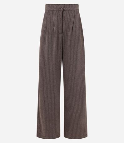 Pantalón Wide Leg Sastre con Raya de Tiza