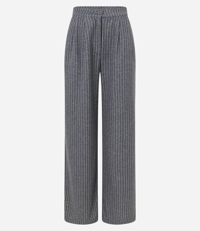 Pantalón Wide Leg Sastre con Raya de Tiza