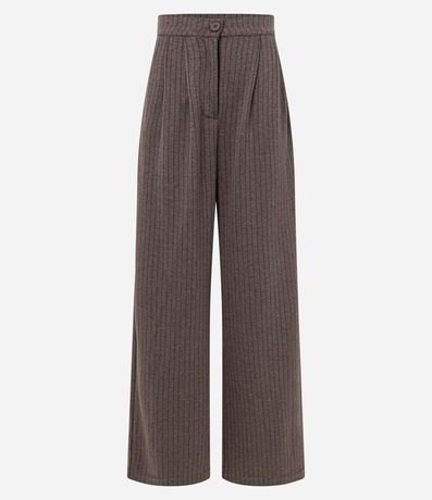 Pantalón Wide Leg Sastre con Raya de Tiza 5