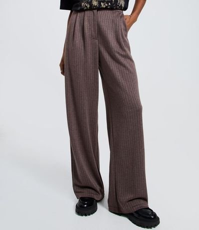 Pantalón Wide Leg Sastre con Raya de Tiza 2