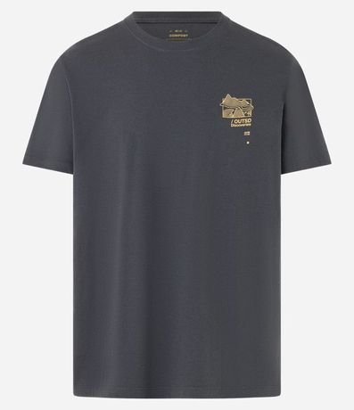 Remera Comfort en Algodón con Estampa de Mapa y Lettering Outsd Discoveries 6