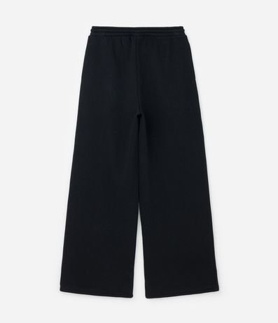 Pantalón Wide en Algodón con Felpa Liso 2