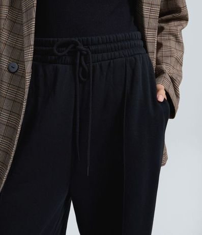 Pantalón Wide en Algodón con Felpa Liso 3