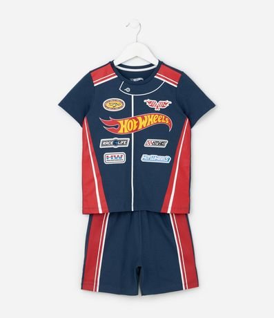 Pijama Infantil con Estampa Hot Wheels - Talle 3 a 10 años