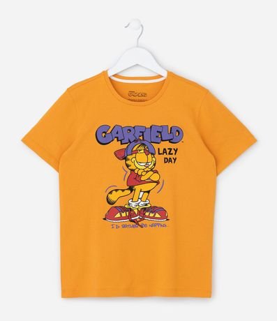 Pijama Corta Infantil con Estampa Garfield - Talle 5 a 14 años 2