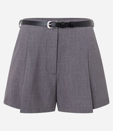 Short en Sastrería Lisa con Cinturón Fino