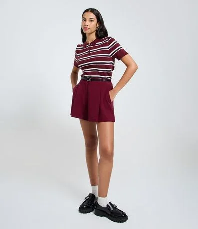 Short en Sastrería Lisa con Cinturón Fino