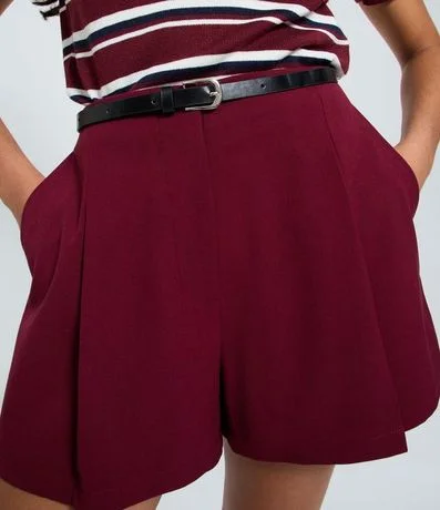 Short en Sastrería Lisa con Cinturón Fino 2