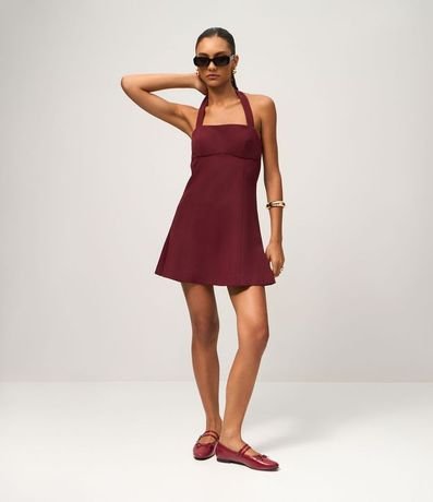 Vestido Corto con Escote Halter Neck 2