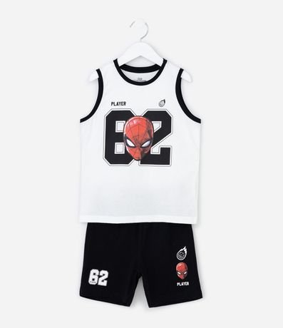Pijama Corto Infantil con Estampa de Spider-Man- Talle 4 al 12 años