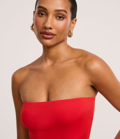 Blusa Ajustada Sin Bretel en Poliamida 3