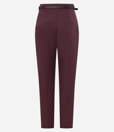 Pantalón Carrot Sastrería en Crepé con Cinturón Fino 2