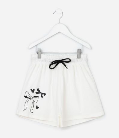 Short Infantil en Algodón con Lazos - Talle 5 a 14 años