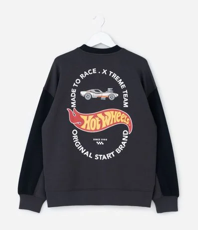Suéter Infantil Boxy en Tech Fleece con Estampado Hot Wheels – Talle 4 a 12 años 2