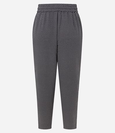 Pantalón Fluída Sastre en Crepé Pied-de-Poule 3