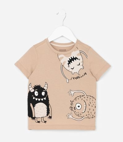 Pijama Corto Infantil con Estampa de Monstros - Talle 2 a 6 años 2