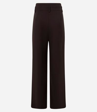 Pantalón Recto en Sastrería con Cinturón Medio 7