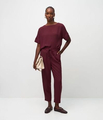 Pantalón Fluido con Cintura Elástica y Lazo