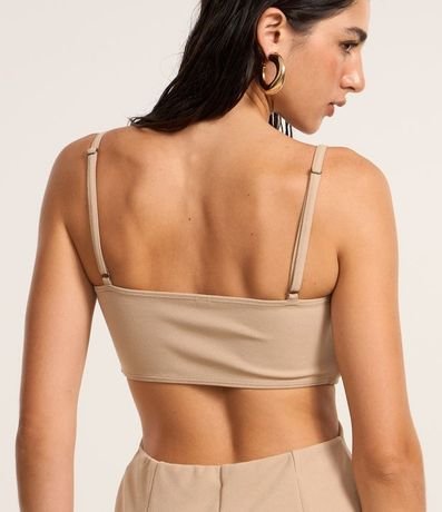 Vestido Corto en Crepé con Busto Pespontado y Recortes 5