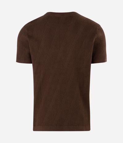 Remera Slim en Algodón con Textura y Manga Corta 5