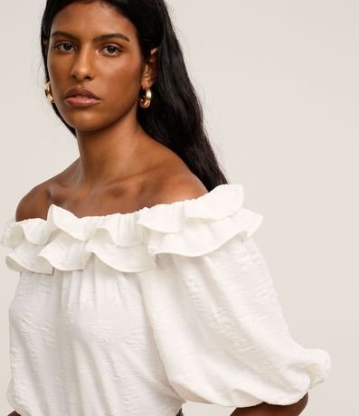 Blusa Texturizada Hombro a Hombro 3