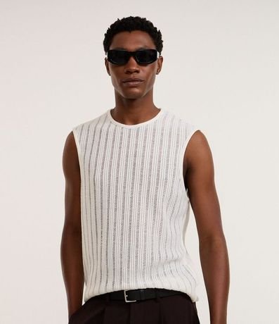 Musculosa Masculina Oversized con Textura