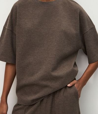 Blusa Algodón Oversized con Manga Corta 4