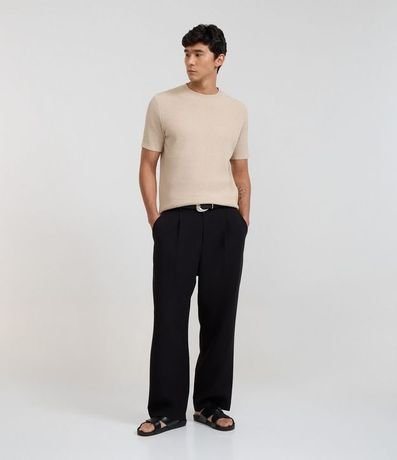 Remera Slim en Punto con Textura Acanalada 2