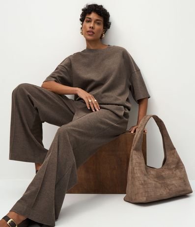 Pantalón Wide Leg en Algodón sin Felpa 5