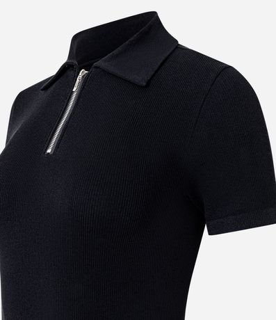 Body Seamless con Cuello Polo y Cremallera Delantera 2