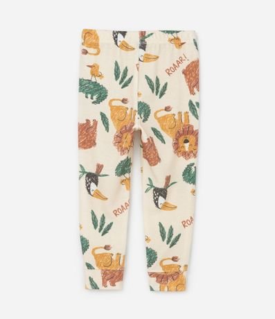 Pijama Infantil Largo en Rib con Estampa Animales - Talle 2 a 6 años 5