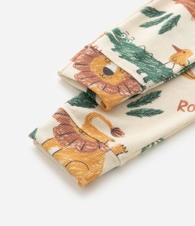 Pijama Infantil Largo en Rib con Estampa Animales - Talle 2 a 6 años 6