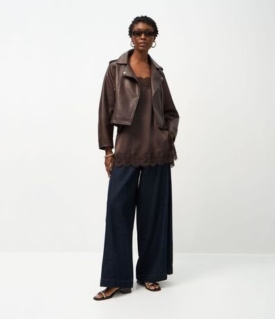 Campera Biker con Cremallera Asimétrico y Hebilla 2