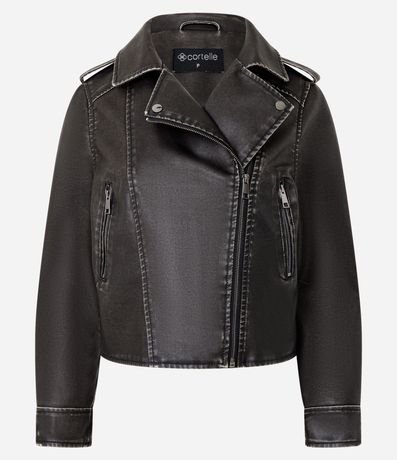 Campera Biker con Cremallera Asimétrico y Hebilla 6