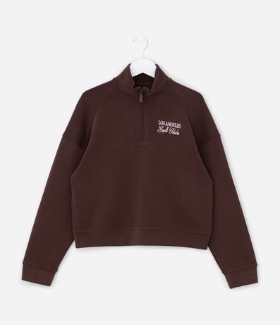 Campera Infantil con Cuello Alto y Lettering Bordado – Talle 5 a 14 años 2