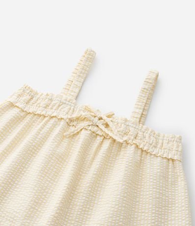 Blusa Infantil en Tricolina con Estampa de Cuadros Vichy y Lacitos - Talle 5 a 14 años 4