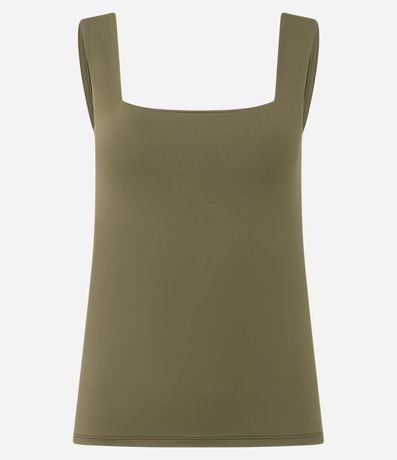 Blusa en Poliamida con Escote Cuadrado