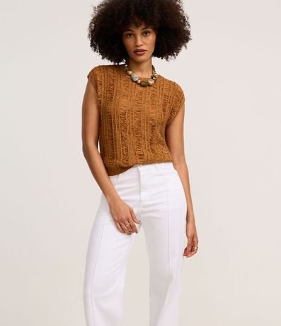 Pantalón recto Comfort Cintura Alta en Sarga 2