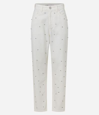 Pantalón Mom Comfort en Sarga con Brillo 5