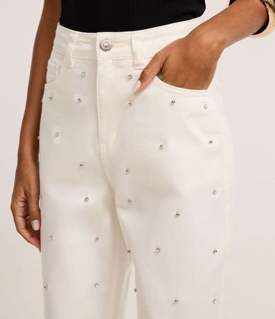 Pantalón Mom Comfort en Sarga con Brillo 4