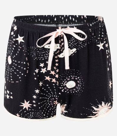 Pijama Short Doll Americano en Viscolycra con Estampa de Estrelas 7