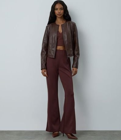 Campera Básica en Pu con Cierre Track 2