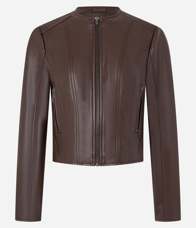 Campera Básica en Pu con Cierre Track 1