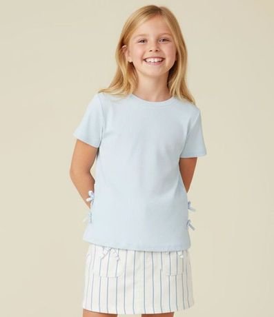 Blusa Slim Infantil con Abertura y Lazos Laterales - Talle 7 a 14 años