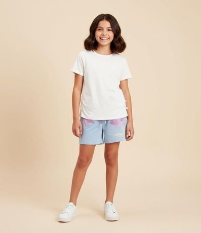 Blusa Slim Infantil con Abertura y Lazos Laterales - Talle 7 a 14 años