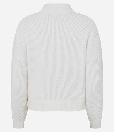 Suéter Oversized en Punto Texturizado con Cuello Alto 7