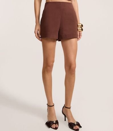 Short Corto en Bengalina con Cremallera en el Lateral 2