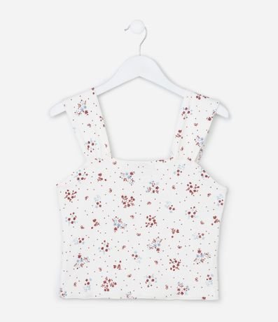 Top Infantil en Ana Ruga con Estampa Floral - Talle 7 a 14 años 3
